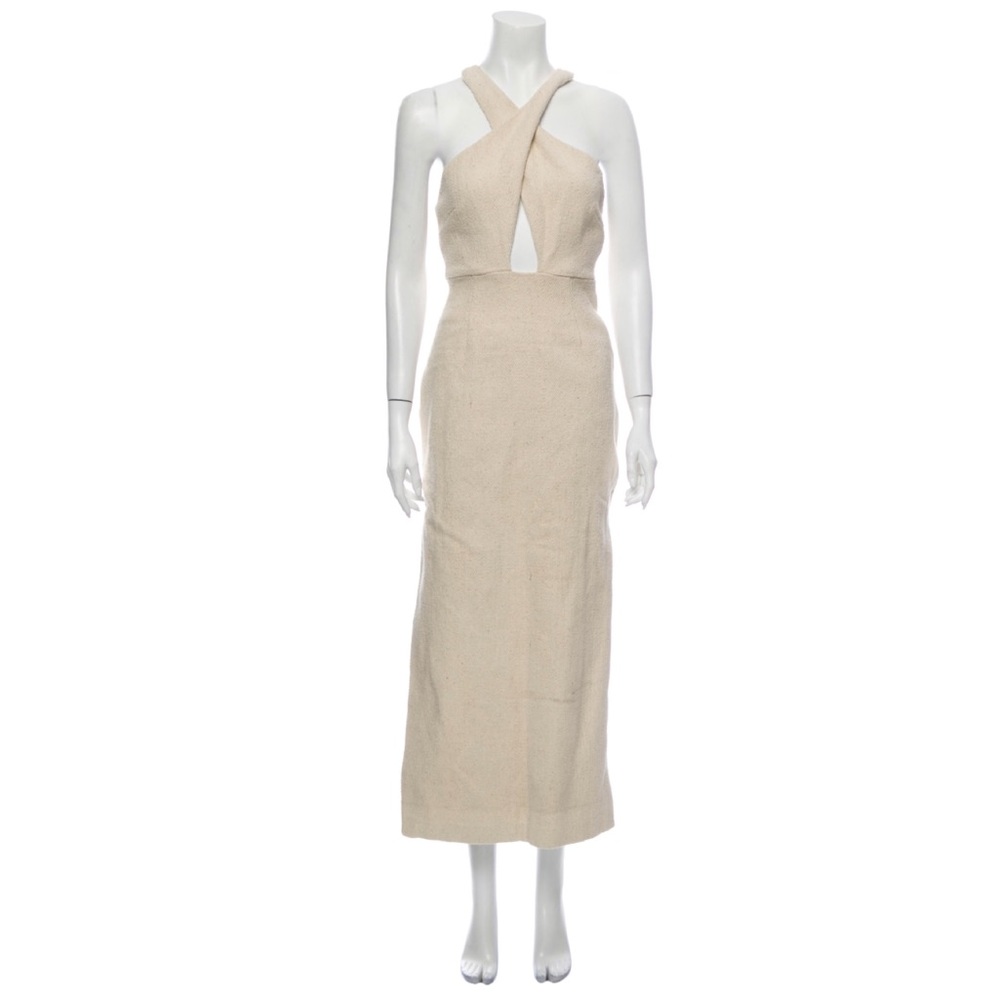 Mara Hoffman Cross Front Sheath Dress Cream